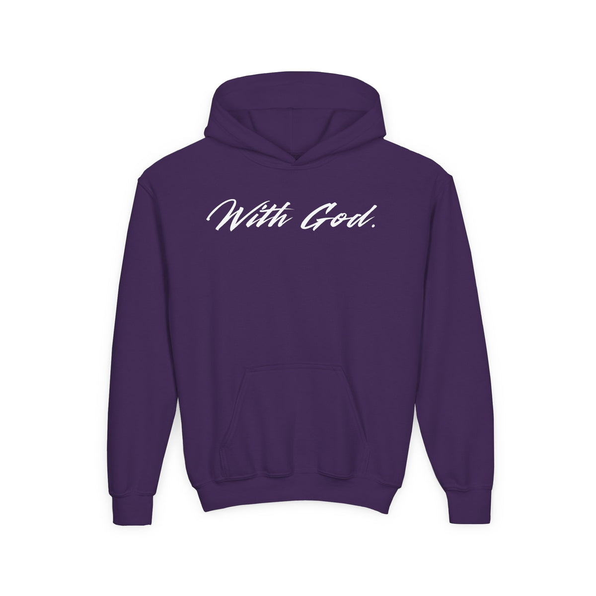 With God. Youth Christian Hoodie