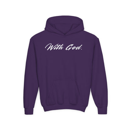 With God. Youth Christian Hoodie