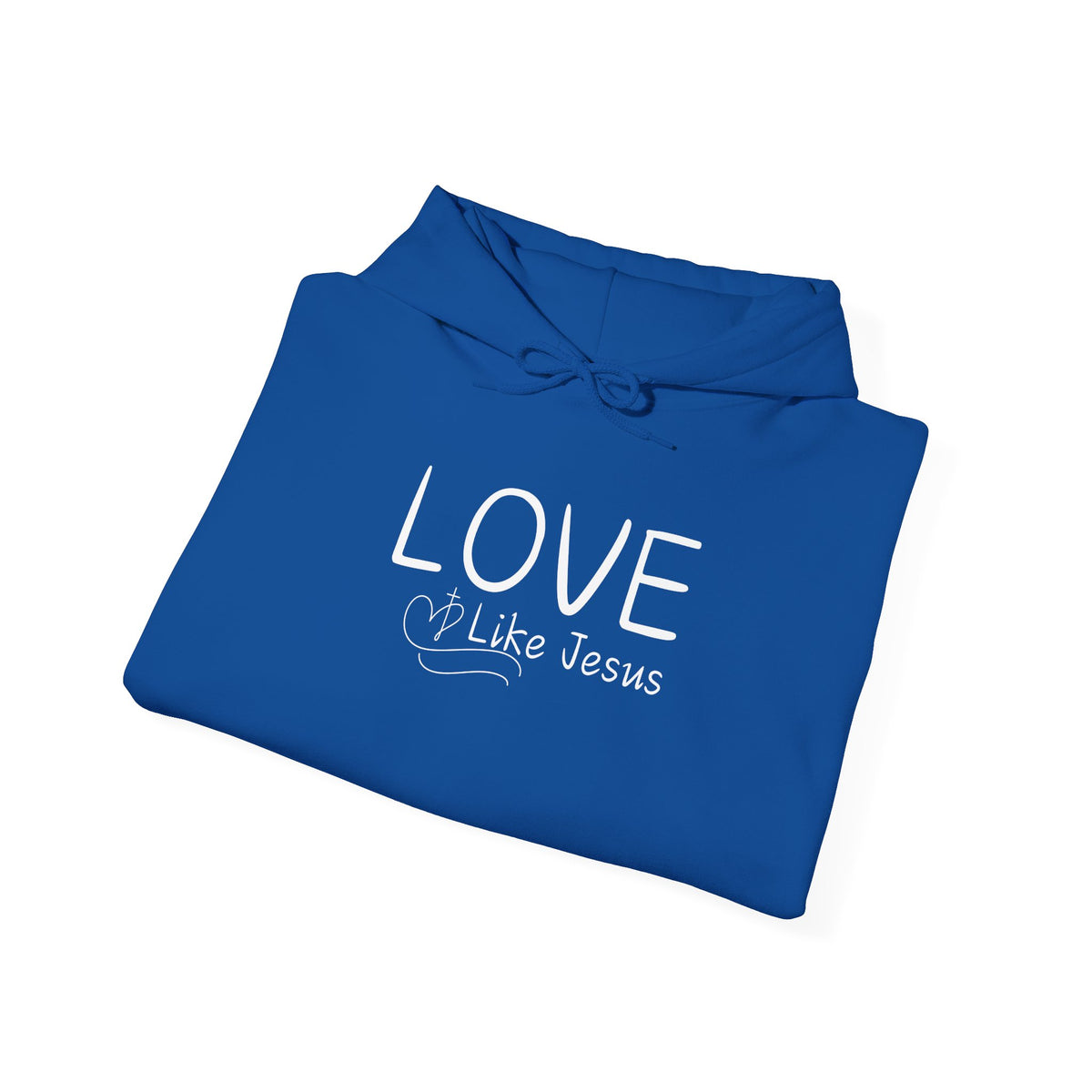 Love Like Jesus Hoodie — Christian Faith Pullover with Scripture Sleeve Text