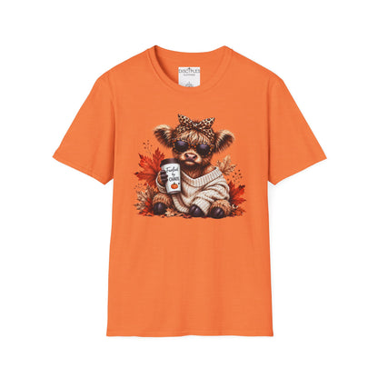 Fueled By Chaos Cow Cozy Autumn Graphic Tee