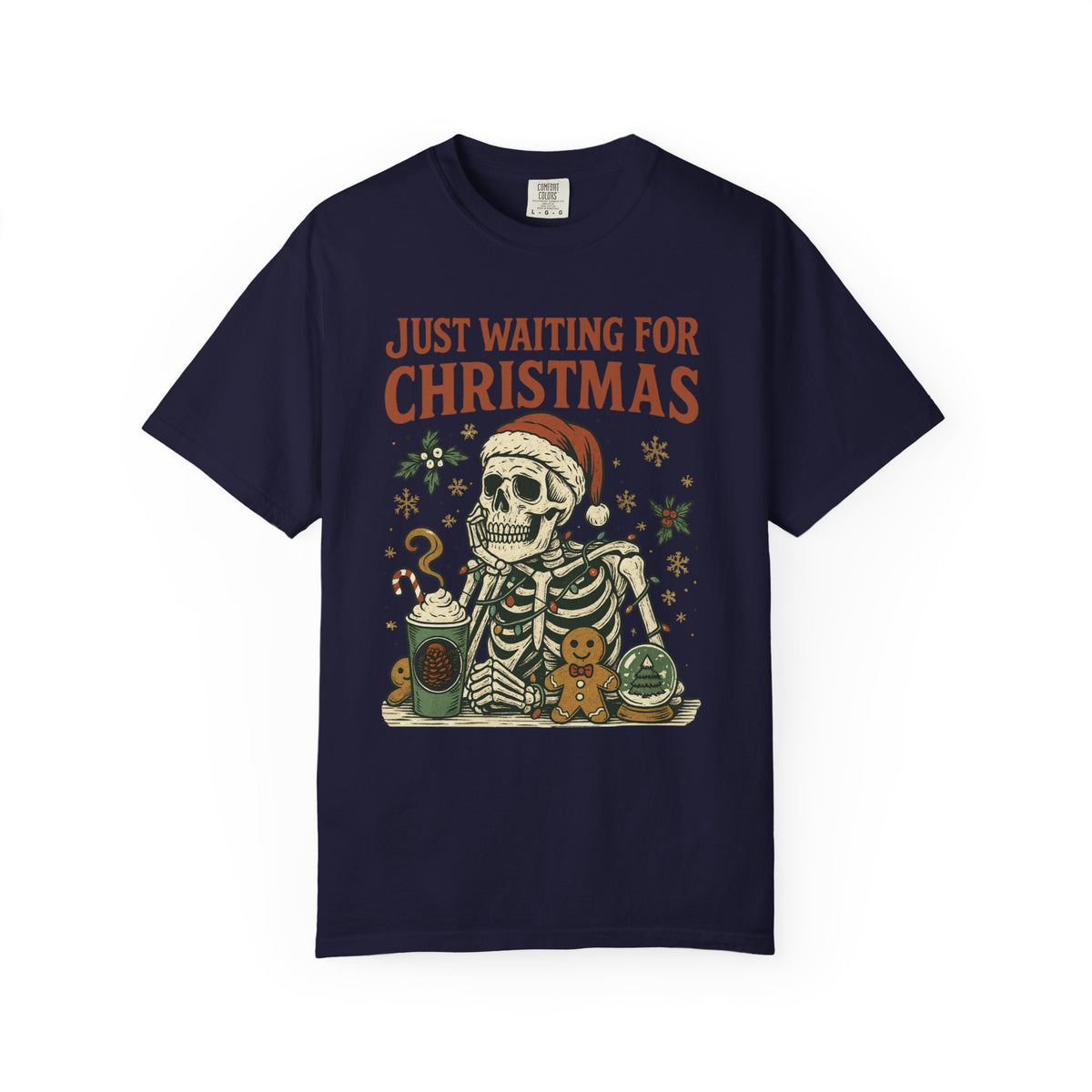 Just Waiting for Christmas Holiday Tee