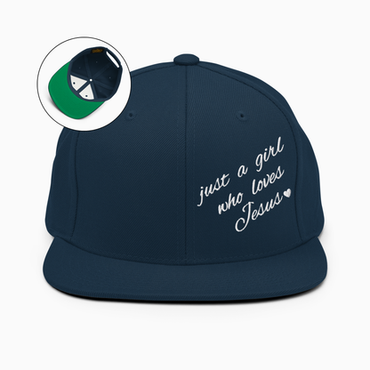 Just A Girl Who Loves Jesus Snapback Hat