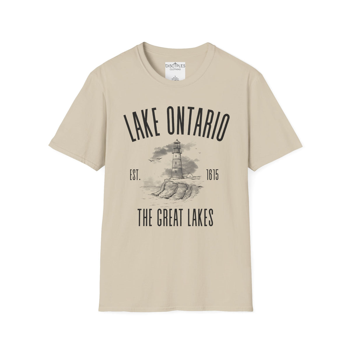 Lake Ontario Vintage Lighthouse — The Great Lakes Est. 1815 T-Shirt