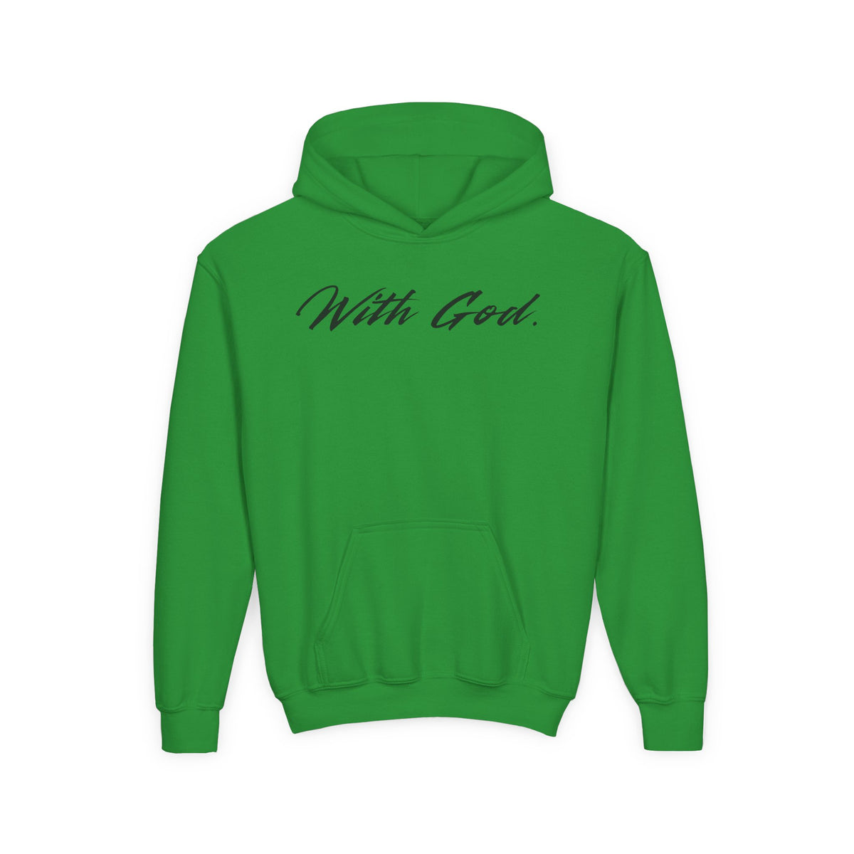 With God. Youth Christian Hoodie