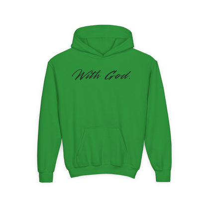 With God. Youth Christian Hoodie