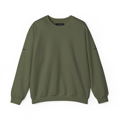 Crewneck Sweatshirt — Minimal Cross Sleeve Design