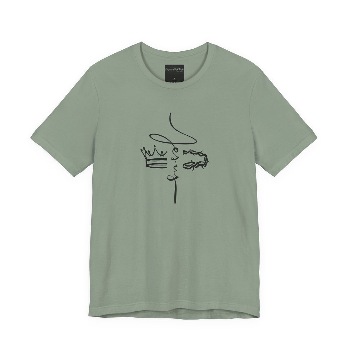 Minimalist Crown Lion T‑Shirt — Elegant Line Art Tee for Men & Women