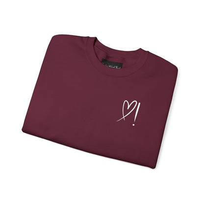 Heart Doodle Crewneck Sweatshirt – Minimal Pocket Heart Graphic