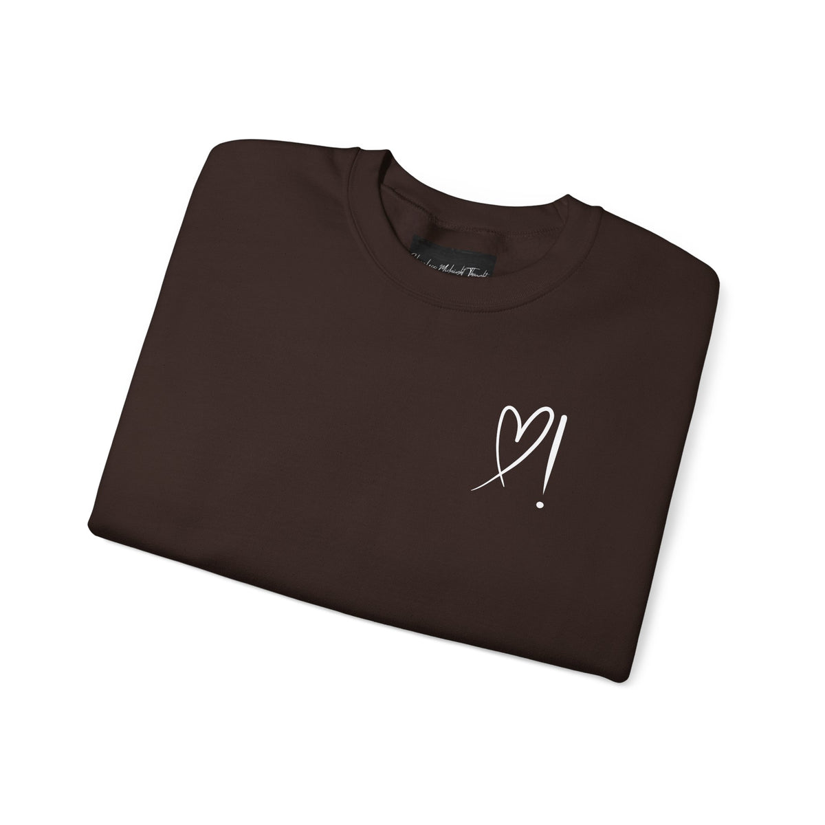 Heart Doodle Crewneck Sweatshirt – Minimal Pocket Heart Graphic