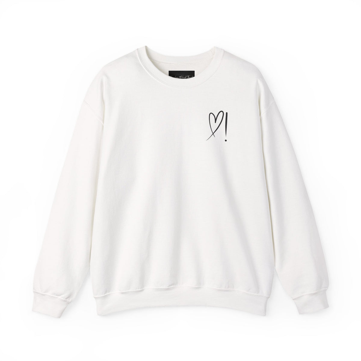 Heart Doodle Crewneck Sweatshirt – Minimal Pocket Heart Graphic