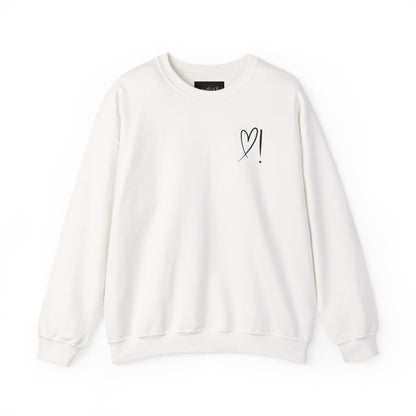 Heart Doodle Crewneck Sweatshirt – Minimal Pocket Heart Graphic