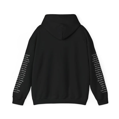 Love Like Jesus Hoodie — Christian Faith Pullover with Scripture Sleeve Text