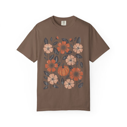 Autumn Pumpkin Floral T-Shirt