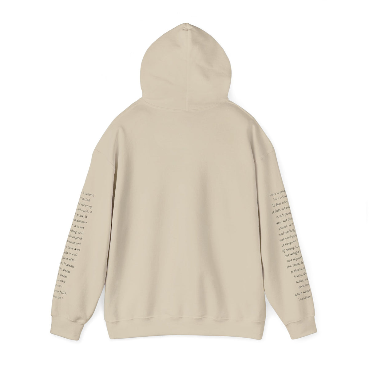 Love Like Jesus Hoodie — Christian Faith Pullover with Scripture Sleeve Text