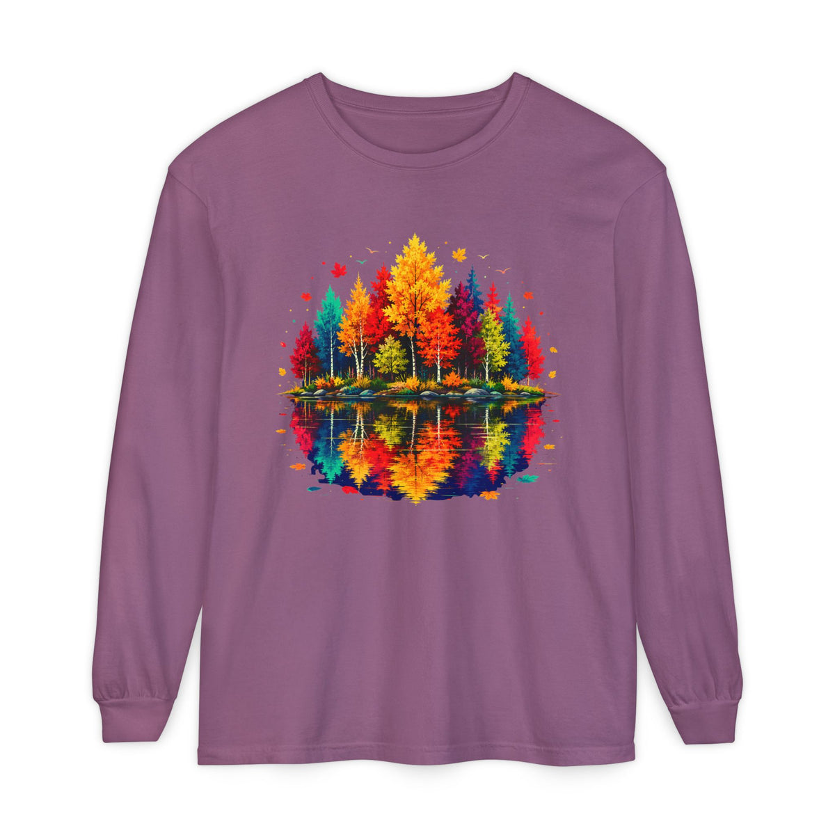Autumn Lake Reflection Long Sleeve Tee