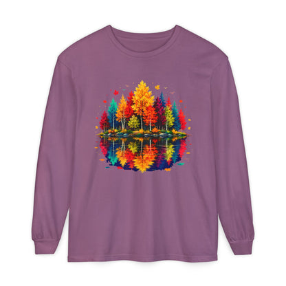 Autumn Lake Reflection Long Sleeve Tee