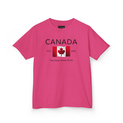Canada The Great White North Est 1867 Youth T-Shirt