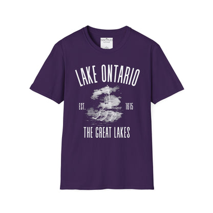 Lake Ontario Vintage Lighthouse — The Great Lakes Est. 1815 T-Shirt