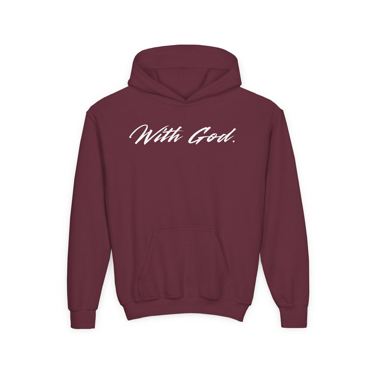 With God. Youth Christian Hoodie