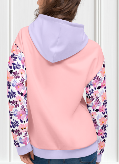 Pink Floral Unisex Hoodie