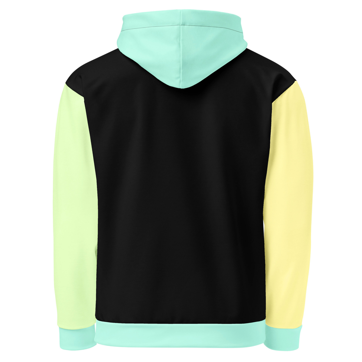 Black And Blue Color Block Hoodie