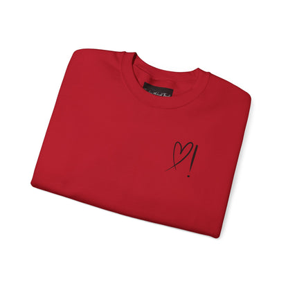 Heart Doodle Crewneck Sweatshirt – Minimal Pocket Heart Graphic