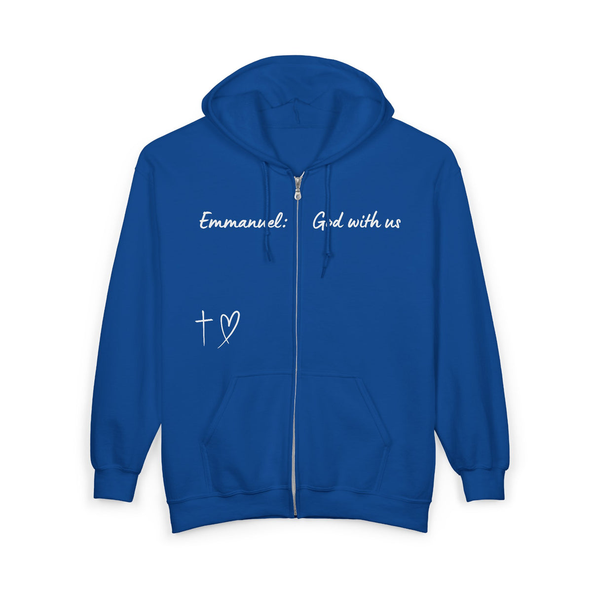 Emmanuel: God With Us Zip Hoodie — Christian Faith Full-Zip Sweatshirt
