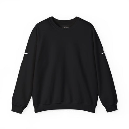Crewneck Sweatshirt — Minimal Cross Sleeve Design