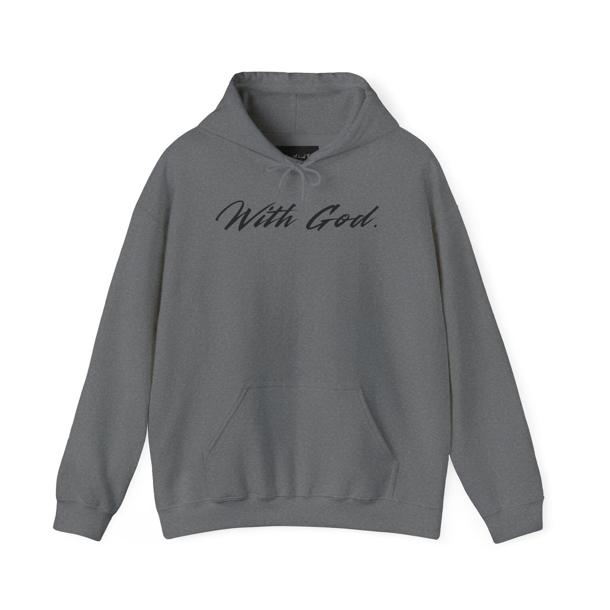 With God Hoodie — Faith Script Pullover Sweatshirt