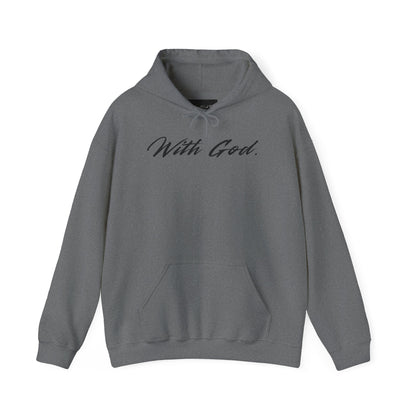 With God Hoodie — Faith Script Pullover Sweatshirt