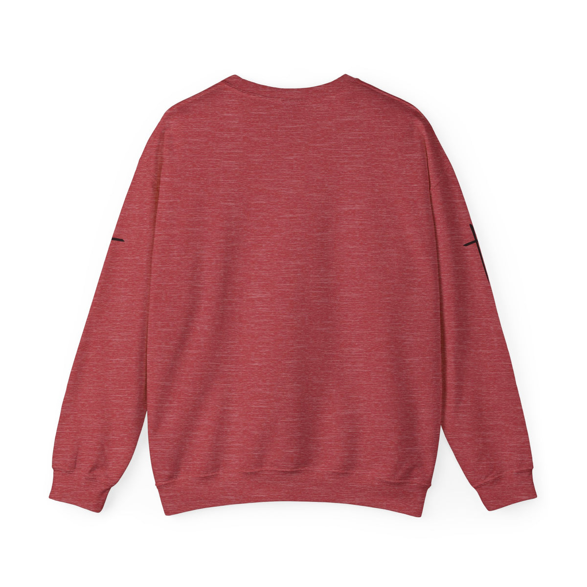 Crewneck Sweatshirt — Minimal Cross Sleeve Design
