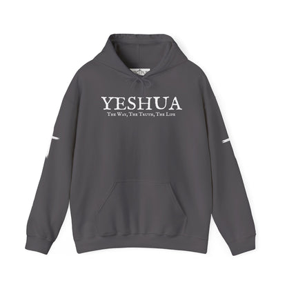 Yeshua The Way, The Truth, The Life Christian Pullover with Sleeve Crosses