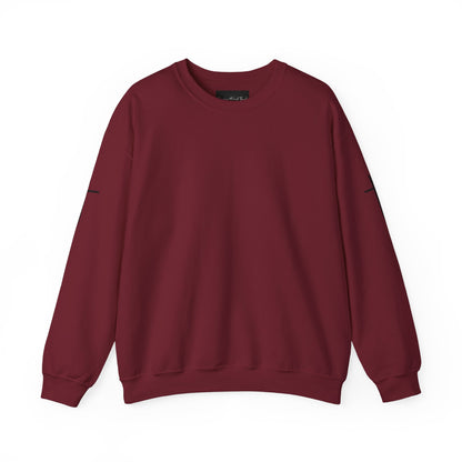 Crewneck Sweatshirt — Minimal Cross Sleeve Design