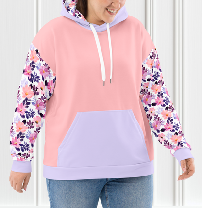 Pink Floral Unisex Hoodie