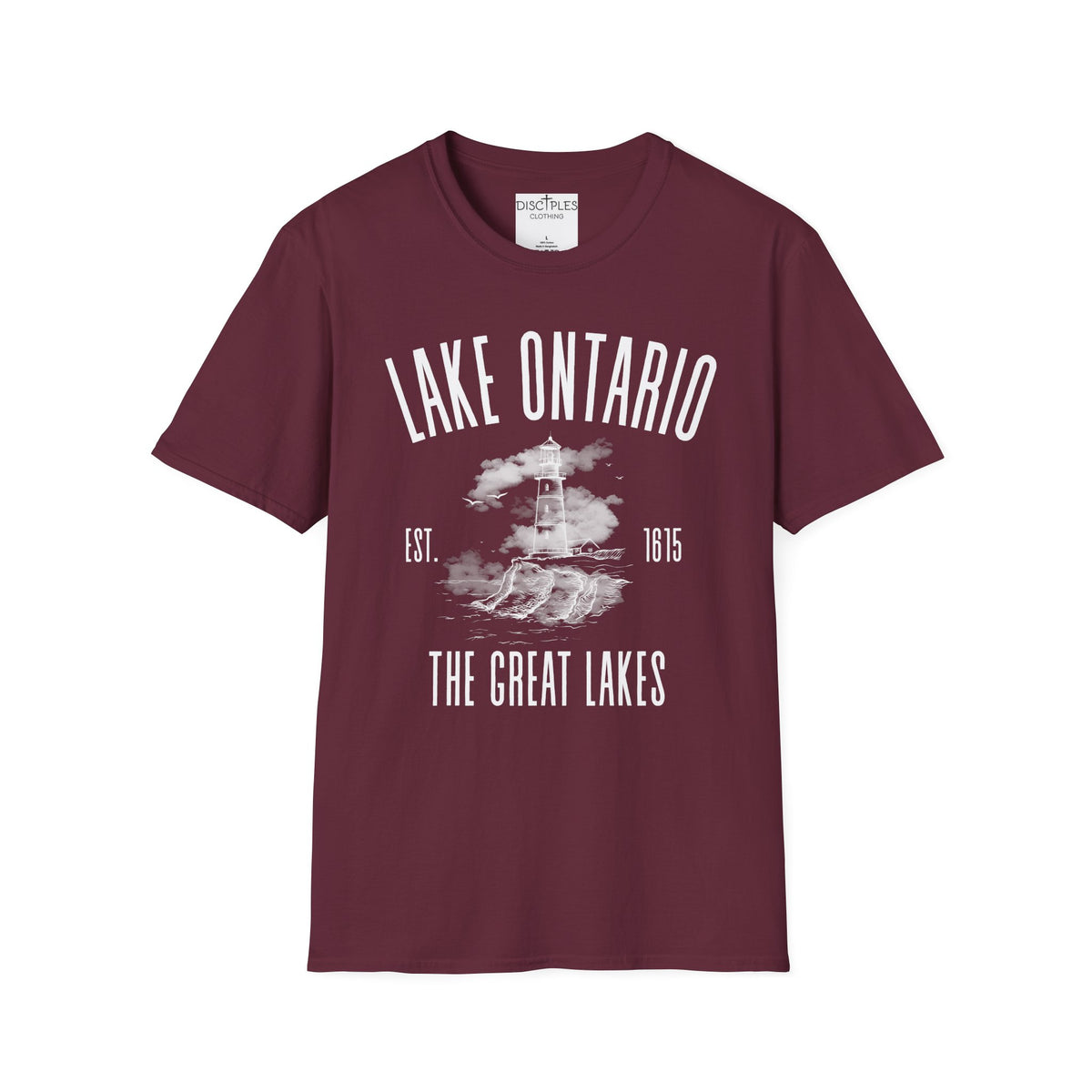 Lake Ontario Vintage Lighthouse — The Great Lakes Est. 1815 T-Shirt