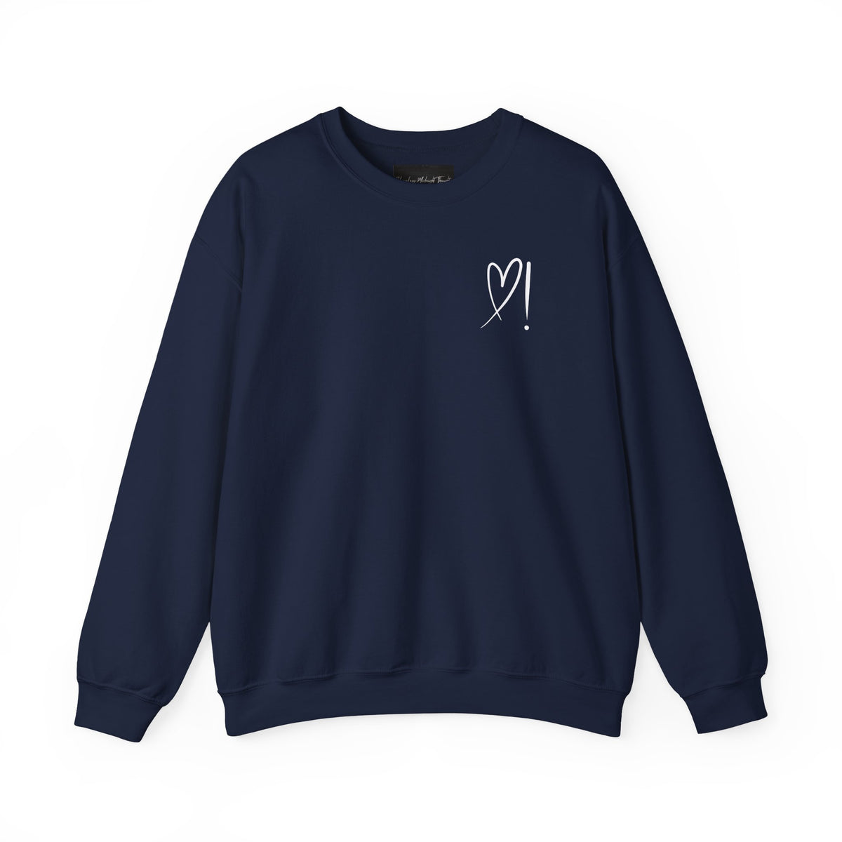 Heart Doodle Crewneck Sweatshirt – Minimal Pocket Heart Graphic