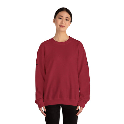Crewneck Sweatshirt — Minimal Cross Sleeve Design