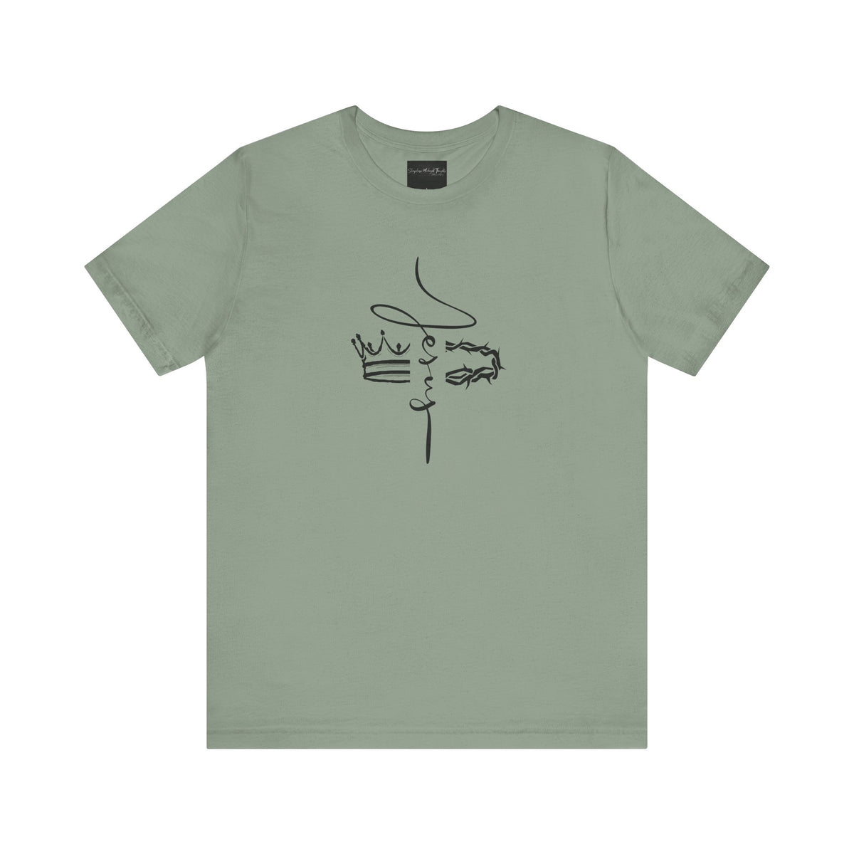 Minimalist Crown Lion T‑Shirt — Elegant Line Art Tee for Men & Women