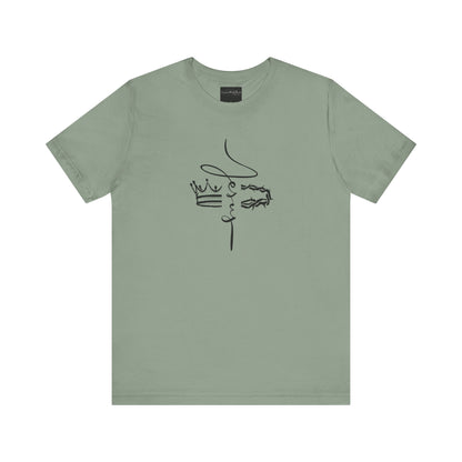 Minimalist Crown Lion T‑Shirt — Elegant Line Art Tee for Men & Women