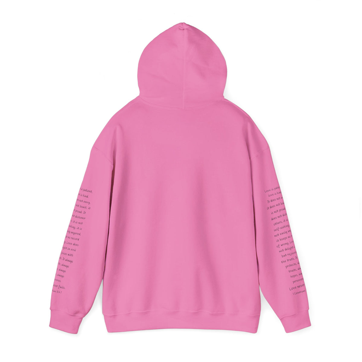Love Like Jesus Hoodie — Christian Faith Pullover with Scripture Sleeve Text