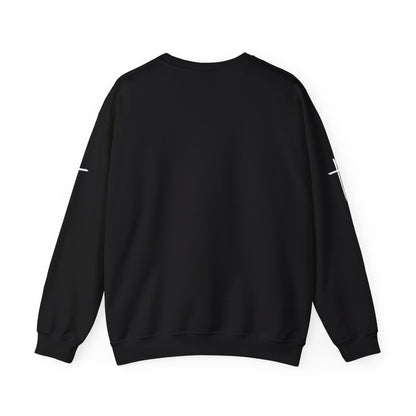 Crewneck Sweatshirt — Minimal Cross Sleeve Design