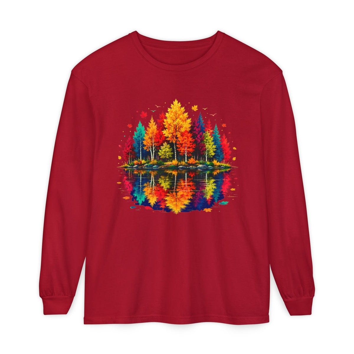 Autumn Lake Reflection Long Sleeve Tee