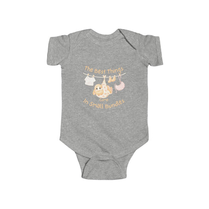 Baby Bodysuit — “The Best Things Come in Small Bundles” Cute Newborn Onesie