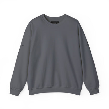 Crewneck Sweatshirt — Minimal Cross Sleeve Design