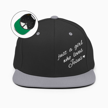 Just A Girl Who Loves Jesus Snapback Hat