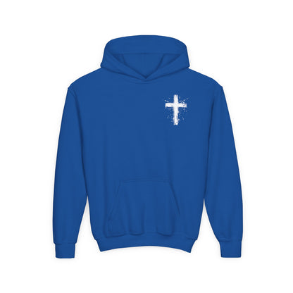 Spray Painted Jesus Cross Youth Hoodie