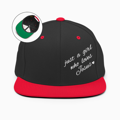 Just A Girl Who Loves Jesus Snapback Hat