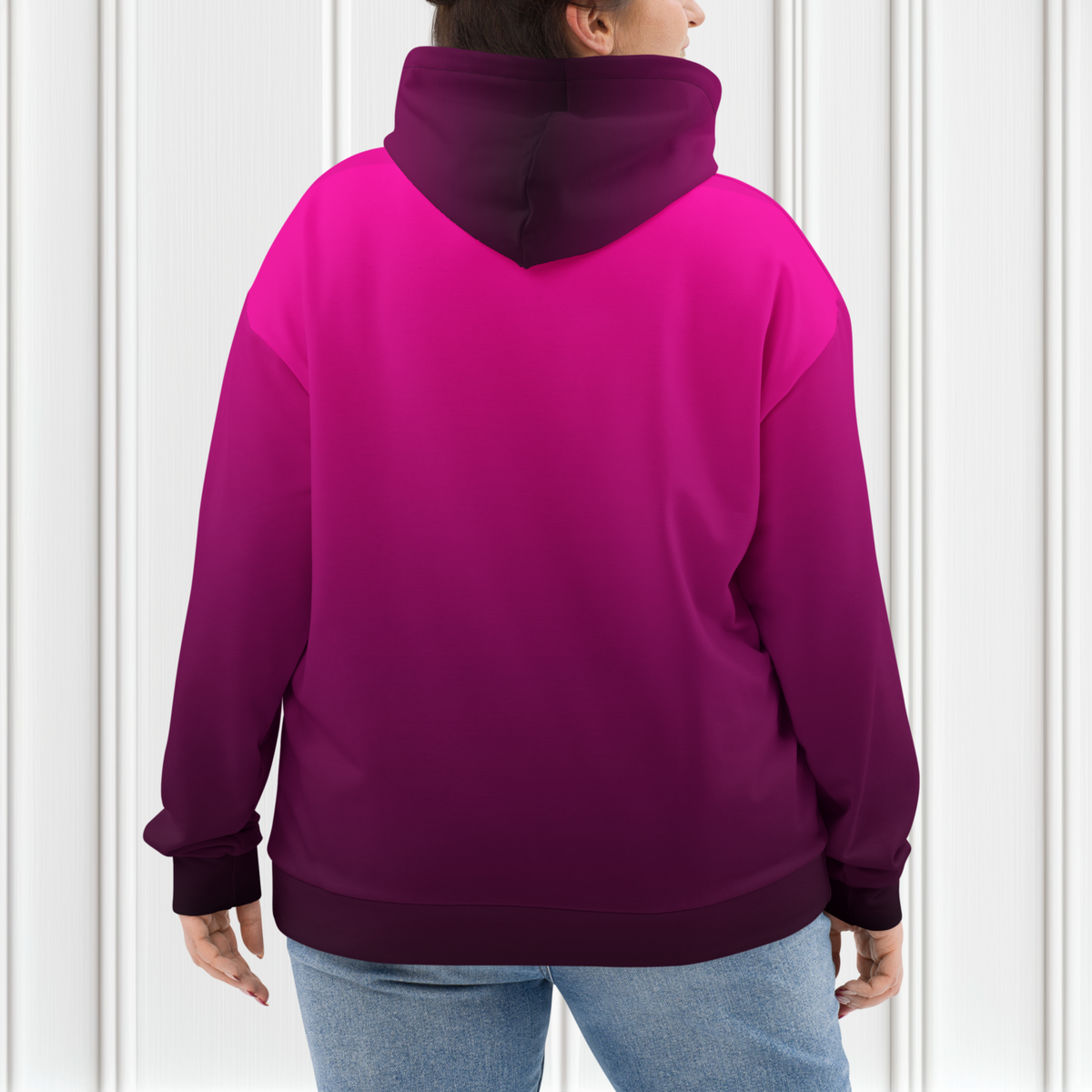 Hot Pink Ombre Women's Hoodie