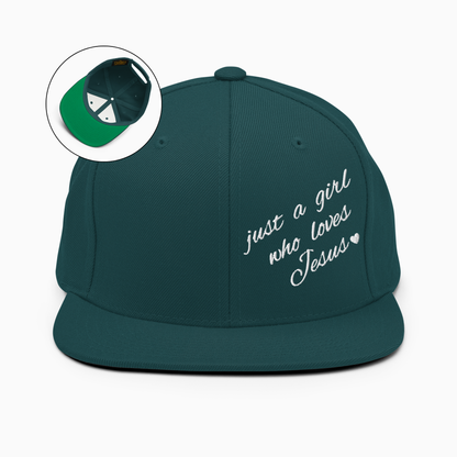 Just A Girl Who Loves Jesus Snapback Hat
