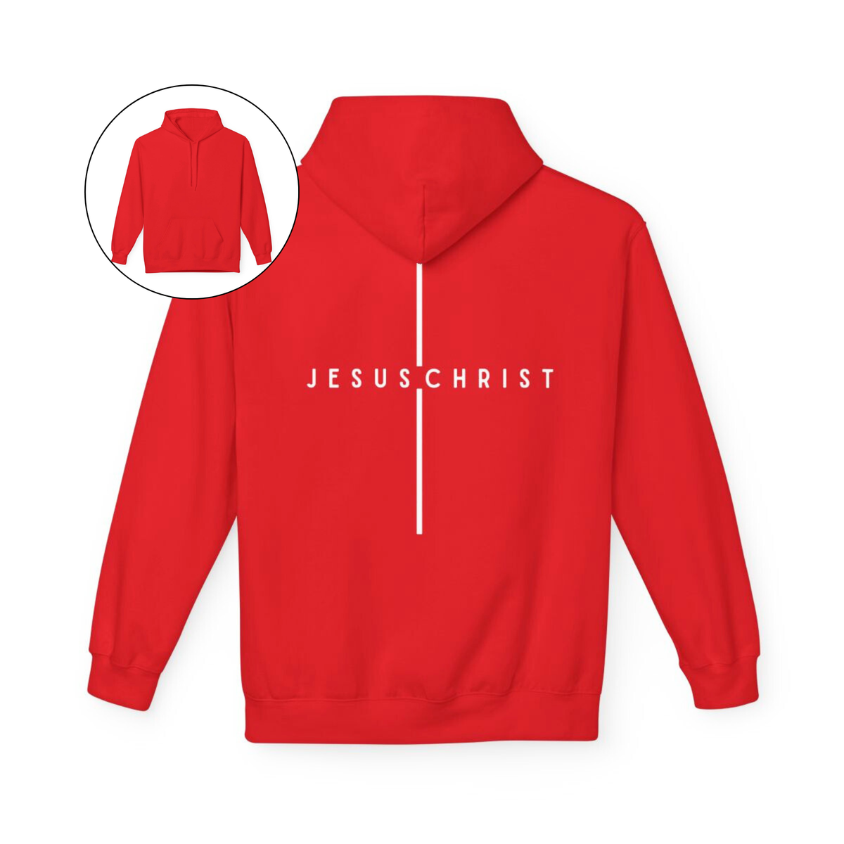 Jesus Christ Minimalist Cross Hoodie